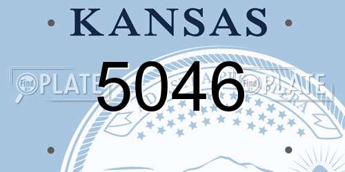 5046 Kansas License Plate