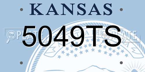5049TS Kansas License Plate