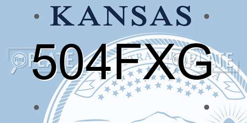 504FXG Kansas License Plate