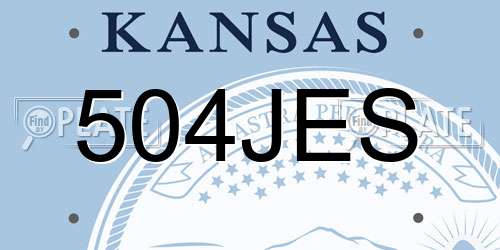 504JES Kansas License Plate