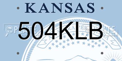 504KLB Kansas License Plate