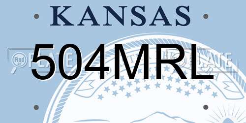 504MRL Kansas License Plate