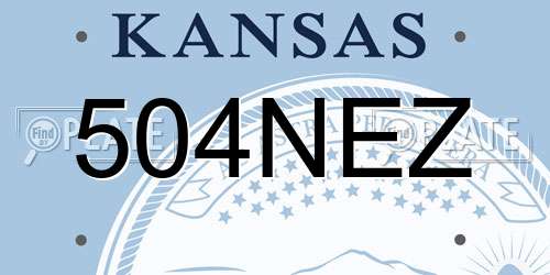 504NEZ Kansas License Plate