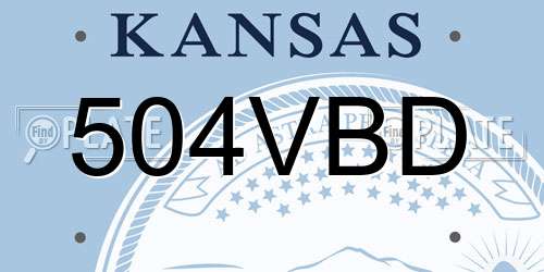 504VBD Kansas License Plate