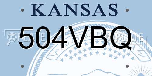 504VBQ Kansas License Plate