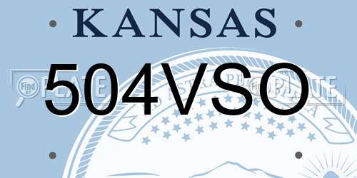 504VSO Kansas License Plate