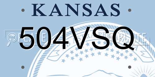 504VSQ Kansas License Plate