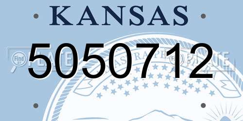 5050712 Kansas License Plate