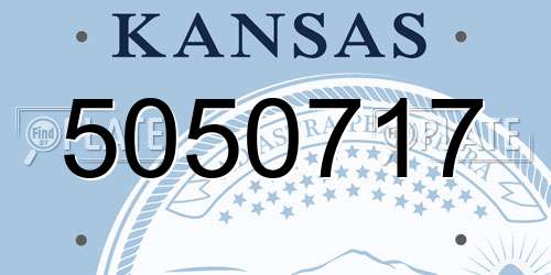 5050717 Kansas License Plate