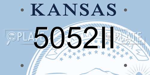 5052II Kansas License Plate