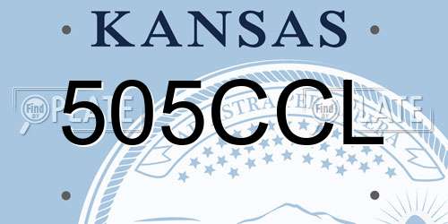 505CCL Kansas License Plate