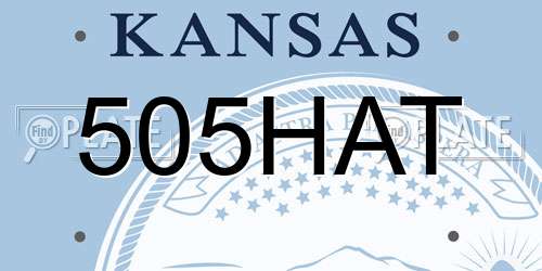 505HAT Kansas License Plate