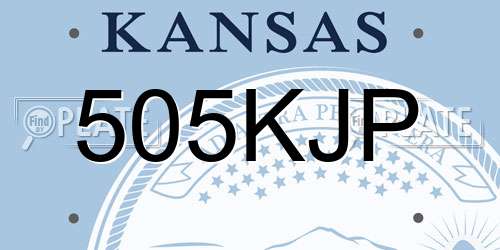 505KJP Kansas License Plate