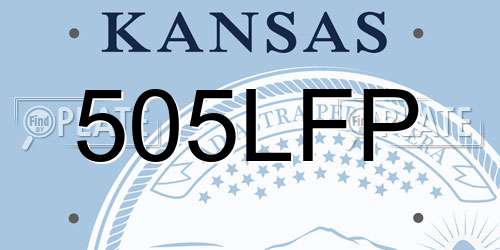 505LFP Kansas License Plate