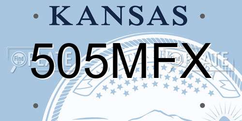 505MFX Kansas License Plate