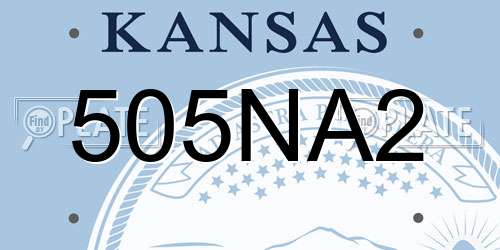 505NA2 Kansas License Plate