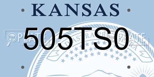 505TS0 Kansas License Plate