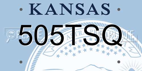 505TSQ Kansas License Plate
