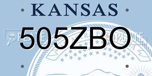 505ZBO Kansas License Plate