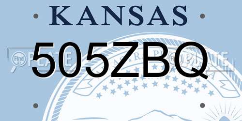 505ZBQ Kansas License Plate