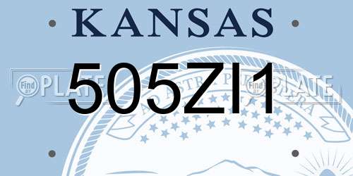 505ZI1 Kansas License Plate