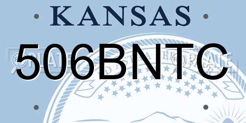 506BNTC Kansas License Plate