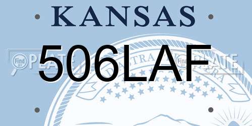 506LAF Kansas License Plate