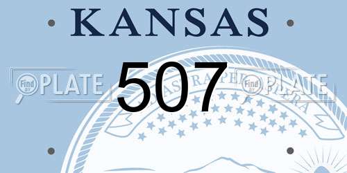 507 Kansas License Plate