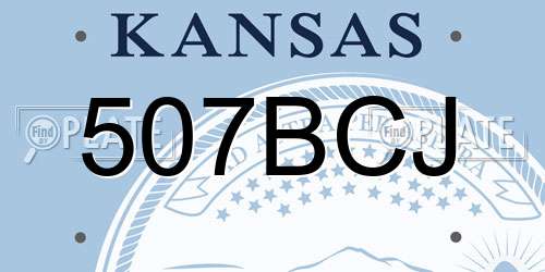 507BCJ Kansas License Plate