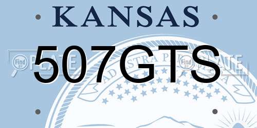 507GTS Kansas License Plate