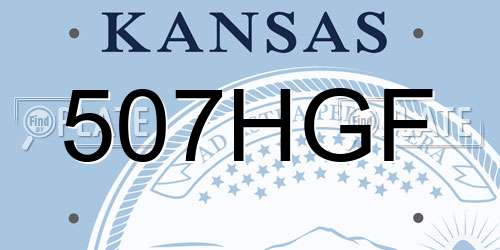 507HGF Kansas License Plate