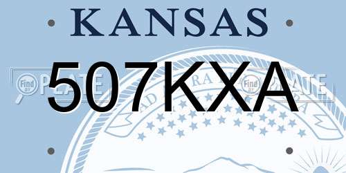 507KXA Kansas License Plate