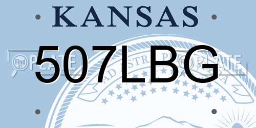 507LBG Kansas License Plate
