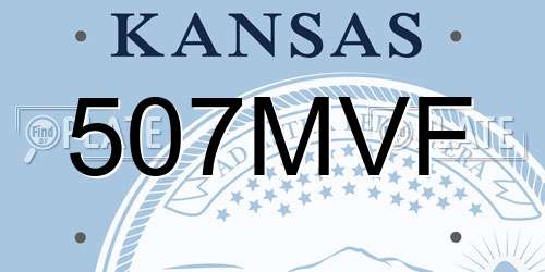 507MVF Kansas License Plate