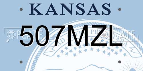 507MZL Kansas License Plate
