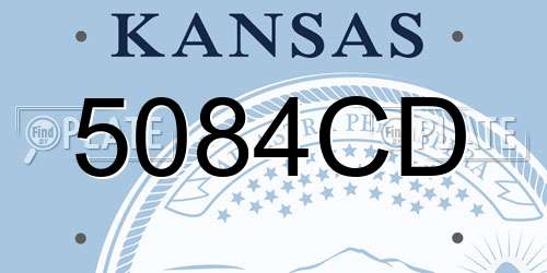 5084CD Kansas License Plate