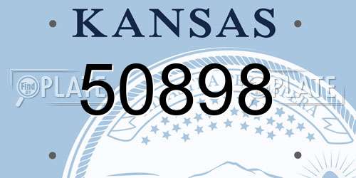 50898 Kansas License Plate