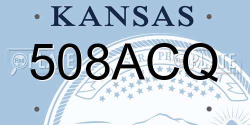 508ACQ Kansas License Plate
