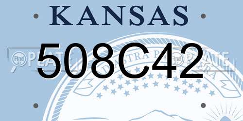 508C42 Kansas License Plate