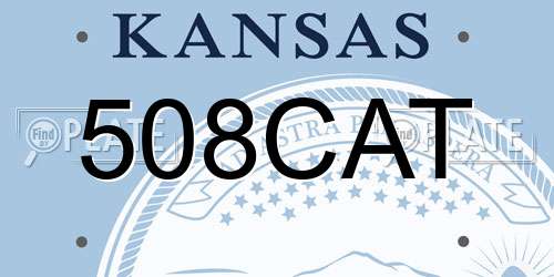 508CAT Kansas License Plate