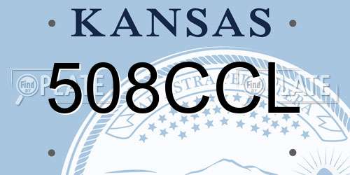 508CCL Kansas License Plate