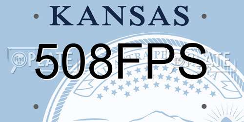 508FPS Kansas License Plate