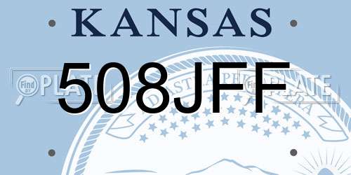 508JFF Kansas License Plate