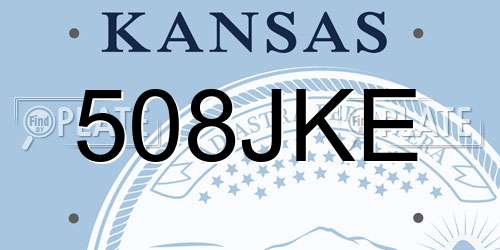 508JKE Kansas License Plate