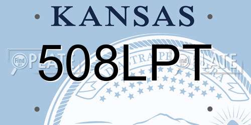 508LPT Kansas License Plate
