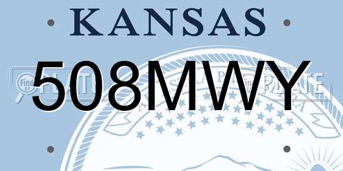 508MWY Kansas License Plate