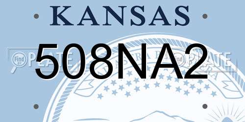 508NA2 Kansas License Plate