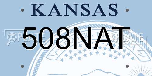508NAT Kansas License Plate