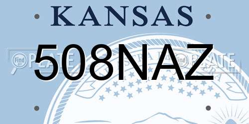 508NAZ Kansas License Plate