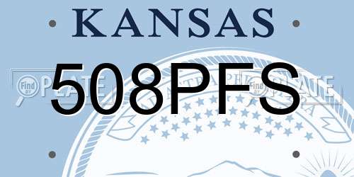 508PFS Kansas License Plate